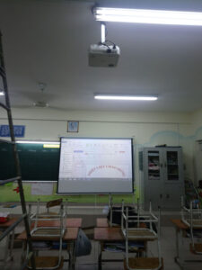 lắp đặt máy chiếu nec